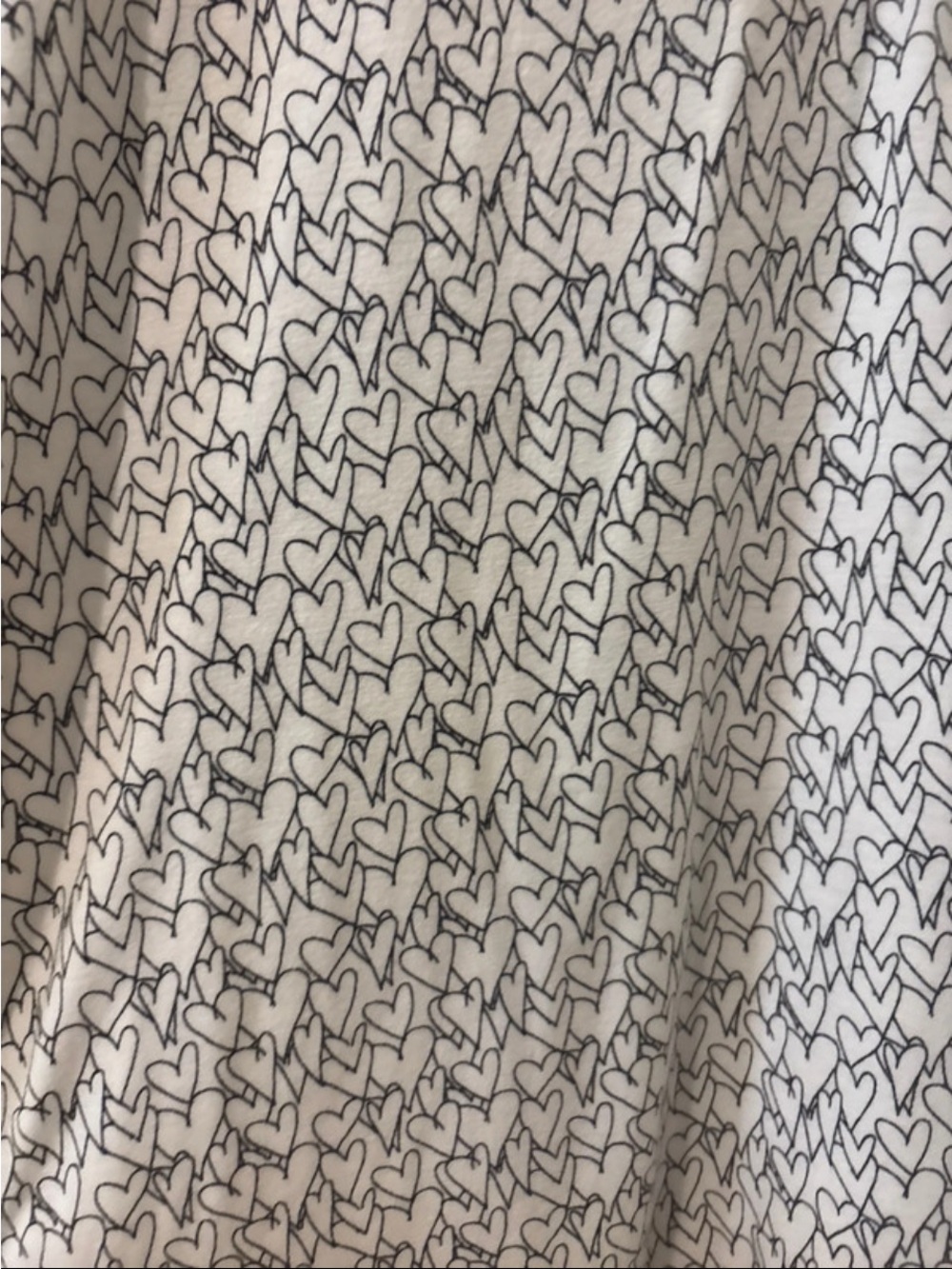 St. John White Short Sleeve V-Neck Top with Black Abstract Print - Picture 4 of 7